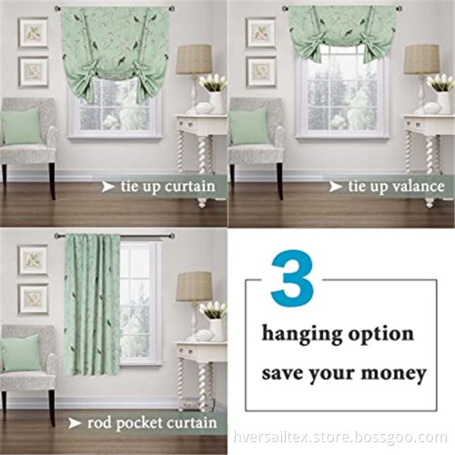 Home Textiles Kitchen Printed Blackout Small Window Curtains